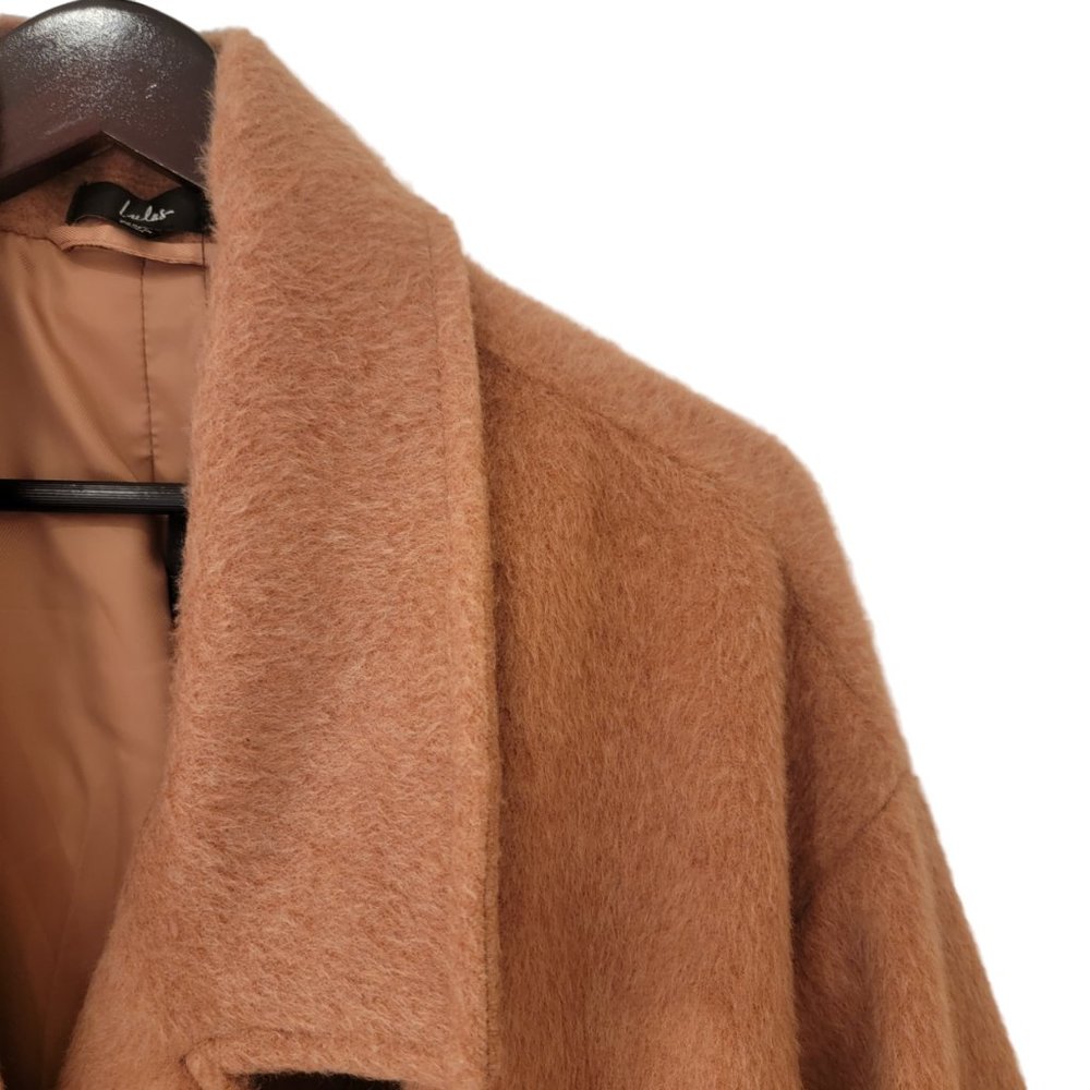 Lulus Statement Chic Light Brown Belted Coat Size… - image 6